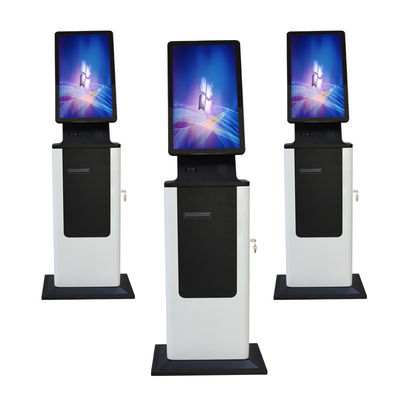 kaufen 32-Zoll-Selbstbedienungs-Touchscreen-Kartenverkaufskiosk mit Geldmünzendrucker online manufacture
