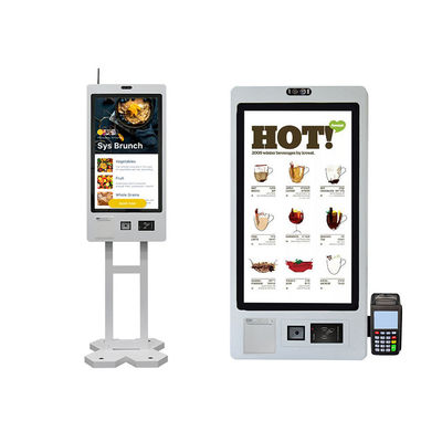 kaufen 21.5 Zoll Touchscreen Selbstbedienung Bestellkiosk POS Terminal QR-Code Scanner Thermaldruckmaschine für Restaurant Fast-Food-Kette online manufacture