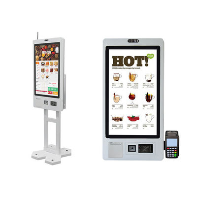 kaufen 21,5 23,8 27 32 Zoll Stand- oder Wand-Selbstbedienungs-Zahlungskiosk mit QR-Code-Scanner und 80-mm-Thermodrucker online manufacture