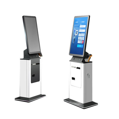 kaufen Crtly Hotel Check in Check Out Passport Scanner Card Reader Dispenser Payment Machine Coin Cash Acceptor QR Scanner Payment Kiosk online manufacture