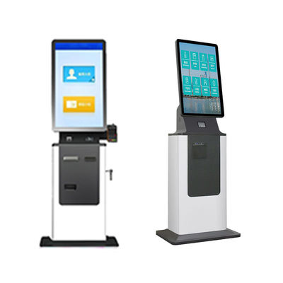 kaufen Touchscreen Android-System Hotel Check in Kiosk Boden Standing Bargeld-Akzeptierer QR-Code-Scanner Barcode-Reader Innenbereich SDK online manufacture