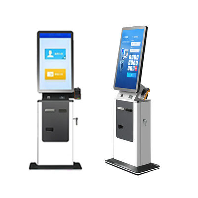 kaufen Kunden angepasster Flughafen Hotel Parkplatz Check in Kiosk Maschine Kapazitive Berührung Bargeld Akzeptor Kartenhäuser Pass-Scanner Zahlung Kiosk online manufacture