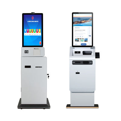 kaufen Touchscreen-POS-Terminal Selbstbedienungs-Kiosk Währung Bargeldzahlung Kiosk Kartenausgabe Selbst-Drucker Scanner Kiosk Terminal online manufacture