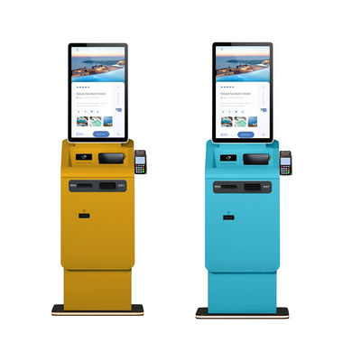 kaufen Capacitive Touch Screen Self Service Cash Currency Exchange Checkout Payment Kiosk with Credit Card Passport Reader online manufacture