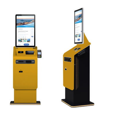 kaufen OEM 27/32 Inch Android/Win Self Service Payment Kiosk with Touch Screen A4 Printer/QR Scanner/Cash Dispenser Coin Recycler online manufacture