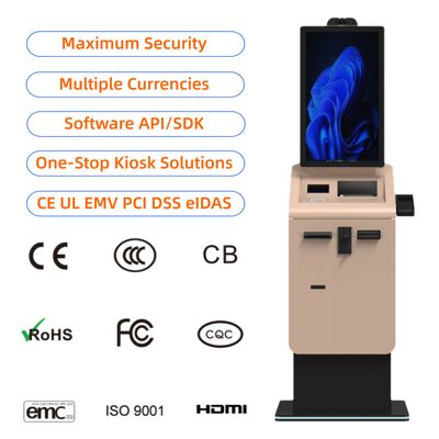 kaufen Selbstbedienungsrechnung Zahlung Auslandswährung Wechselstube Kiosk-Maschine Bargeld Münzspender SDK Boden stehen online manufacture