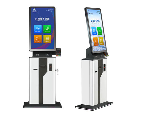 NFC Reader Self Check In Kiosk Ticket Touchscreen Lcd Square Self Order Kiosk
