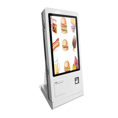 Freistehender selbstbestellender Kiosk montierter Lebensmitteldrucker QR-Code-Scanner NFC-Karte