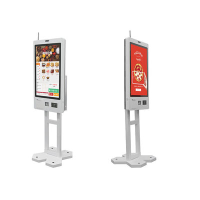 Crtly Interaktiver Touchscreen Ticketing-Drucker Zahlungskiosk mit RFID-Kartenleser Selbstbestellkiosk für Fastfood