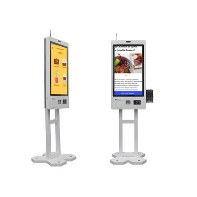 Selbstbestellkiosk Touchscreen-Kiosk-Maschine mit A4-Drucker im Restaurant Kreditkarte Zahlungsterminal Kiosk