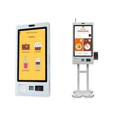 Ethernet verbundener automatischer Service-Kiosk mit Barcode-Scanner-Selbsteinrichtungskiosk-Geldautomatenkartezahlungen