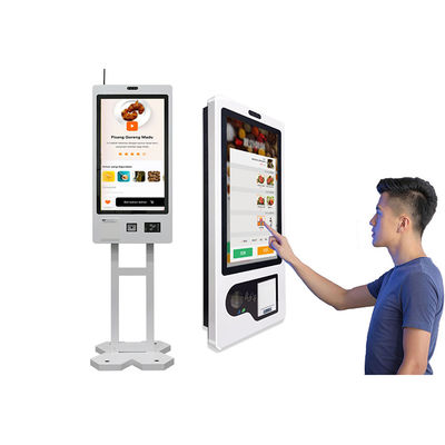 Crtly Fast Food 15.6 21.5 27 32 Inch Self Service Payment Ordering Kiosk Touch Screen Android POS Self Checkout Machine for Restaurant