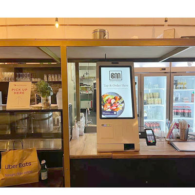 Touchscreen 1920x1080p Restaurant Bestellkiosk Weiß Innenraum