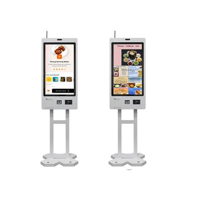 22.7 Zoll Kapazitäts-Touch-Food-Ordering-Kiosk-Maschine mit QR-Code-Scanner-Drucker