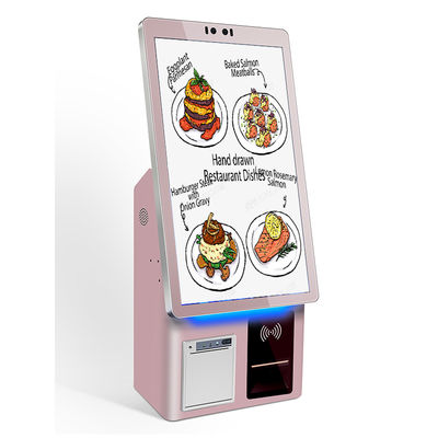 Crtly 21.5inch Capacitive Android Touch Screen Tabletop Checkout Payment Kiosk Self Service Ordering Kiosks with Qr Code Scanner