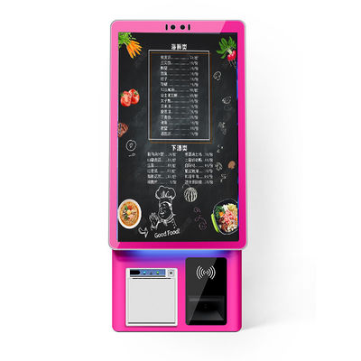 21.5 Inch Desktop Touch Self Service Ordering Kiosk Receipt Printing Card Reader Card Reader Scanning Cashless Payment Kiosk