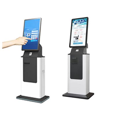 Hotel-Check-in-Kiosk mit Touchscreen-Rechnungsantrag und optionalem QR-Code