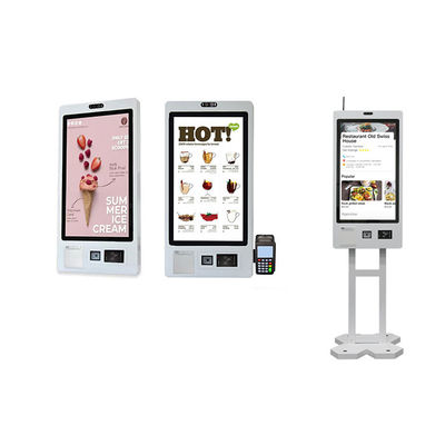 Wandmontierter Selbstbestellkiosk mit Kapazitiv-Touch- / Ticketdruck