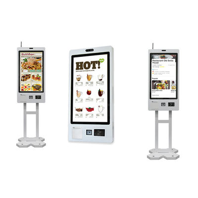 Custom Logo Selbstbedienungs-Bestellkiosk mit Ticketdruck / QR-Scanner