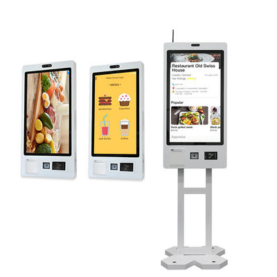 Wandmontierte Android-Selbstbestellkiosk Restaurant Touchscreen Lebensmittelbestellkiosk-Maschine