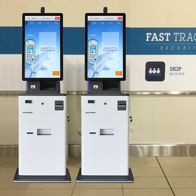 Moderne Fahrkartenautomaten mit LCD-Display und Win/Linux-Software-Wärmedrucker