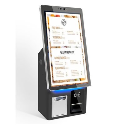 15.6 Zoll Kiosk Pcap Boden Stand Selbstbedienung Digitales Touchscreen Kiosk mit Drucker