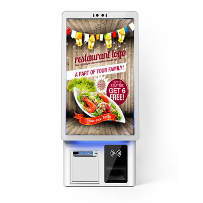 21.5 Zoll Touchscreen Selbstbedienung Kiosk für Bestellung und Zahlung auf Wandmontage
