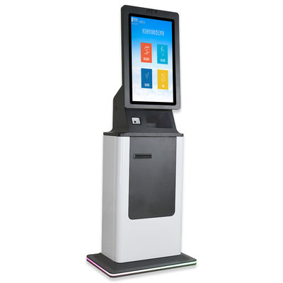 32 Zoll Hotel Flughafen Check-in Ticket-Drucker Kiosk mit Selbstbedienung Touchscreen und Bargeld