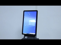 21,5-Zoll-Selbstbedienungskiosk mit Touchscreen, vertikales Terminal, weiße Abfragekarte